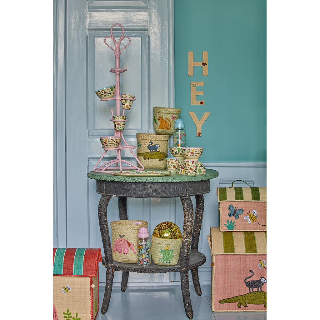 Rice Basket for Storage, Extra Small, Pink – Butterfly Theme