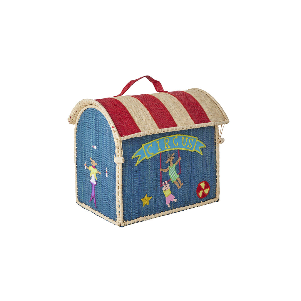 Rice Basket House for Storage, Extra Small, Blue - Circus