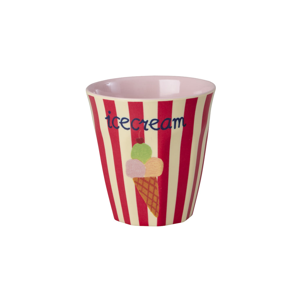 Rice melamin kopper, Pink ABC print, 6-pak - Lille