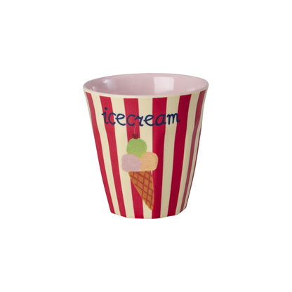 Rice melamin kopper, Pink ABC print, 6-pak - Lille