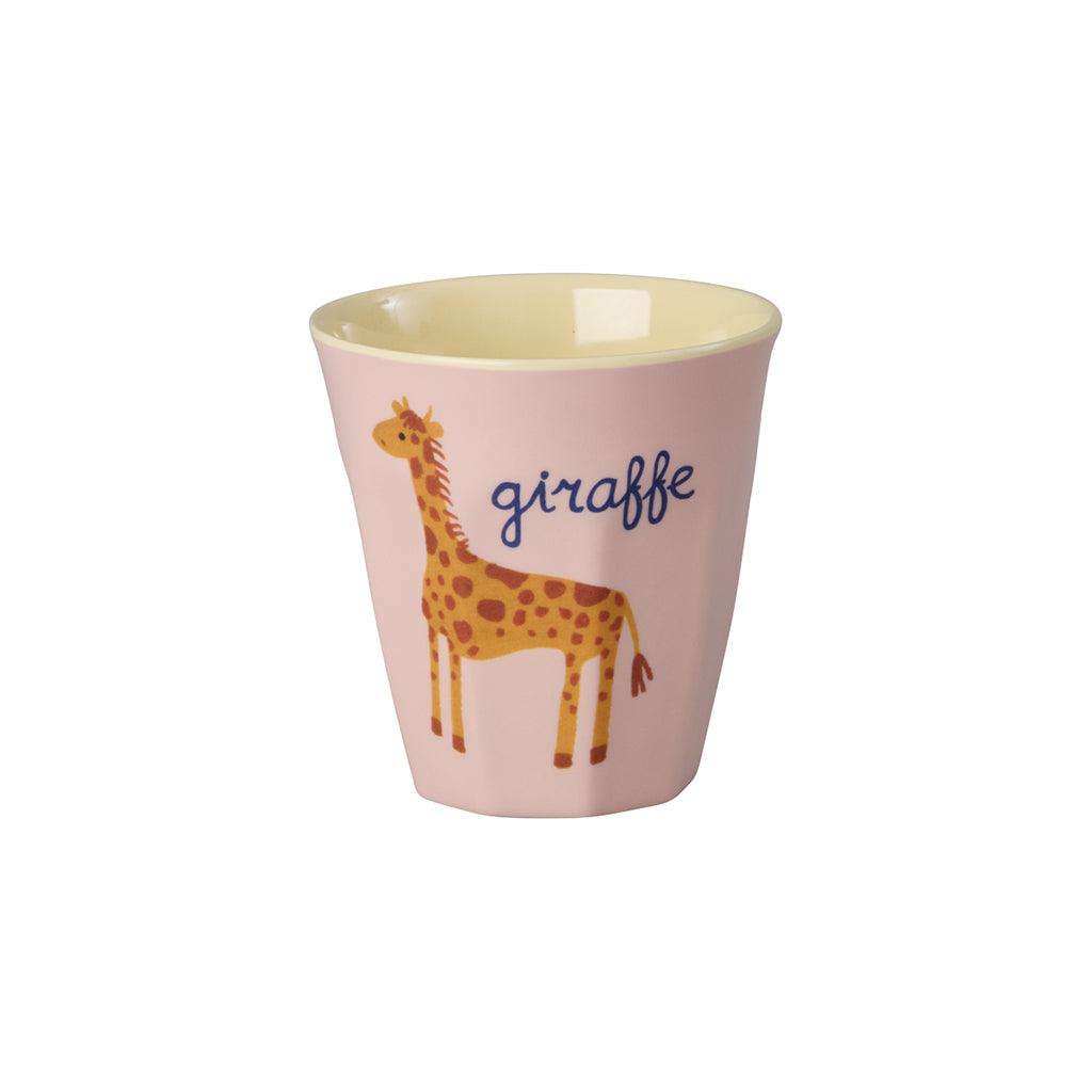 Rice melamin kopper, Pink ABC print, 6-pak - Lille