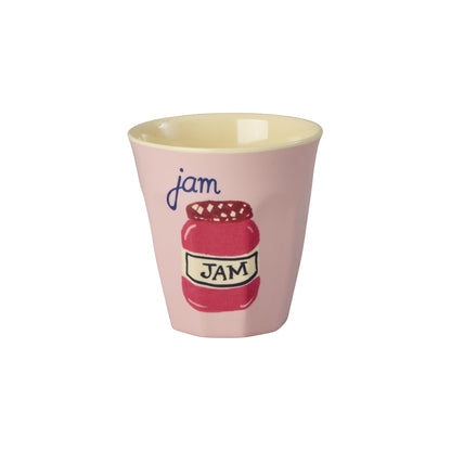 Rice melamin kopper, Pink ABC print, 6-pak - Lille