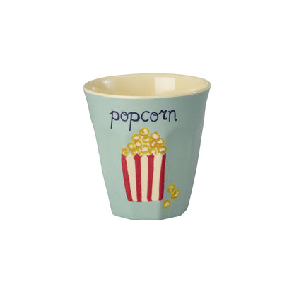 Rice melamin kopper, Blue ABC print, 6-pak - Lille