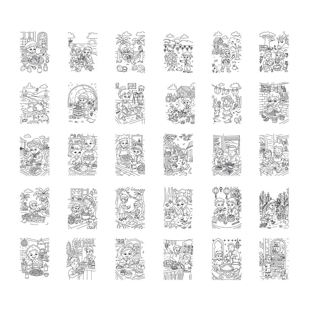 Kidywolf Kidydraw, drawing board with light and templates – Food
