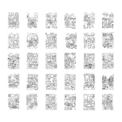 Kidywolf Kidydraw, drawing board with light and templates – Food