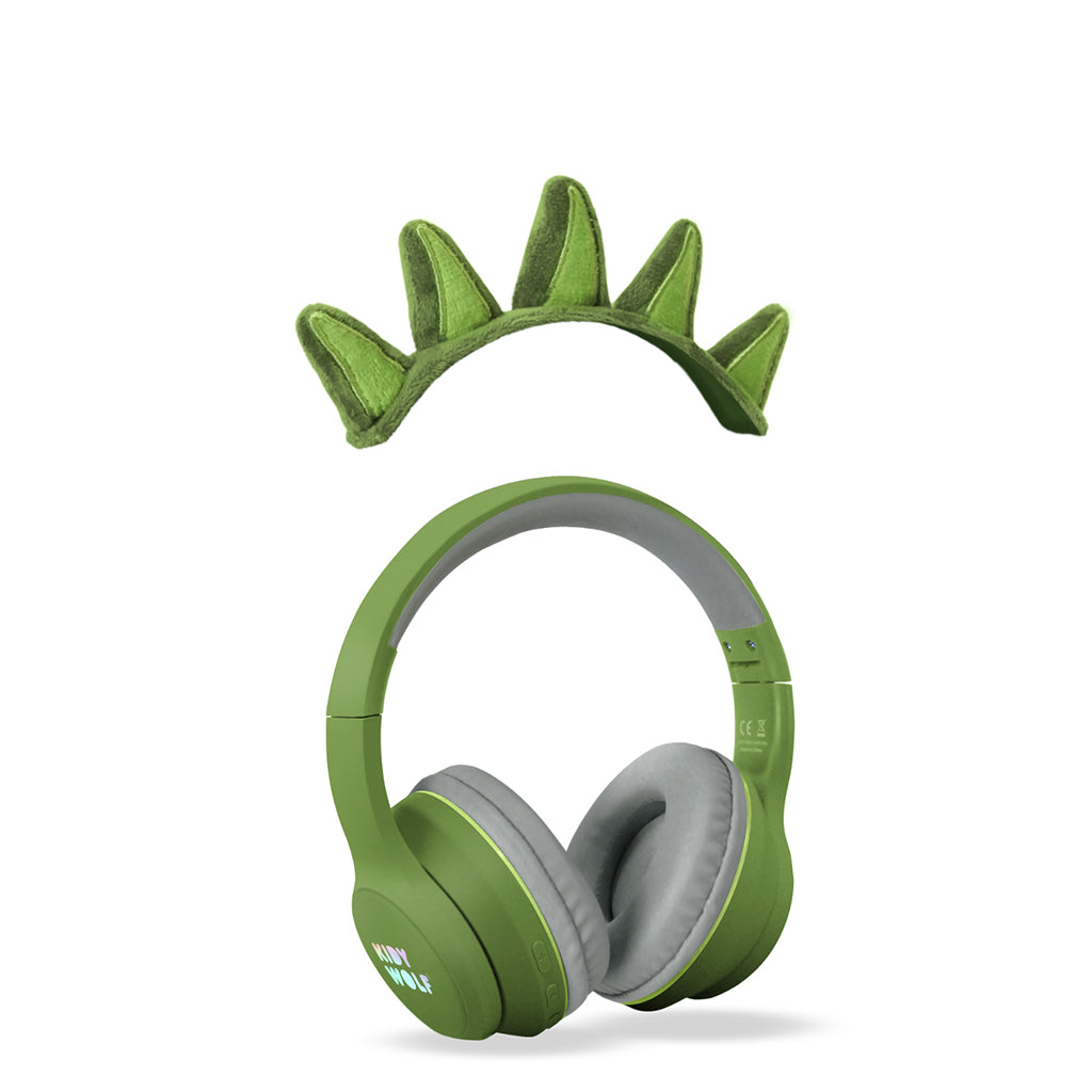 Kidyears - Bluetooth Headphones with Magnetic Animal Ears - Dino