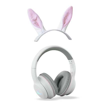Kidyears Bluetooth Headphones with Magnetic Animal Ears - Rabbit