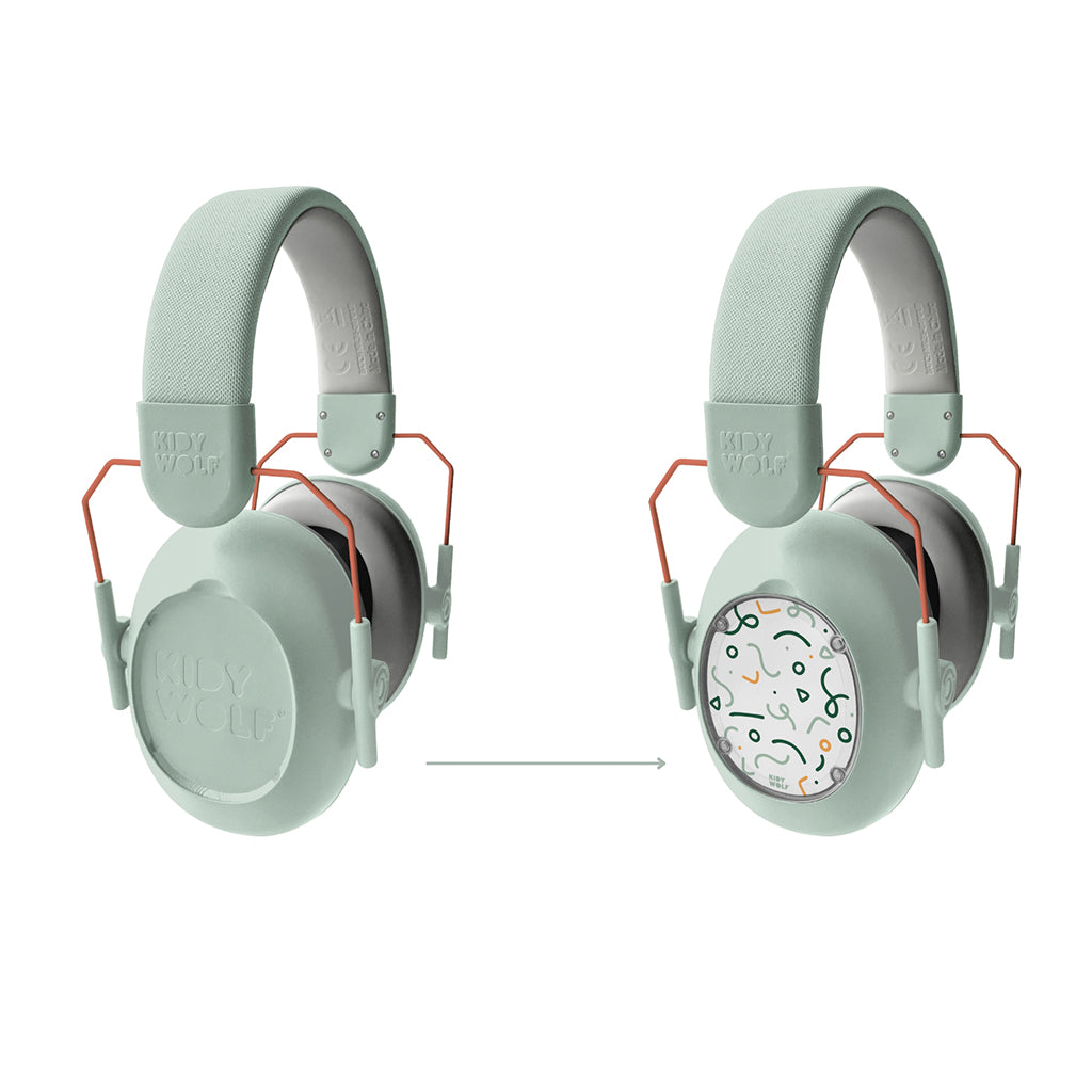 Kidynoise, Noise-Reducing Earmuffs for Children, Foldable - Green