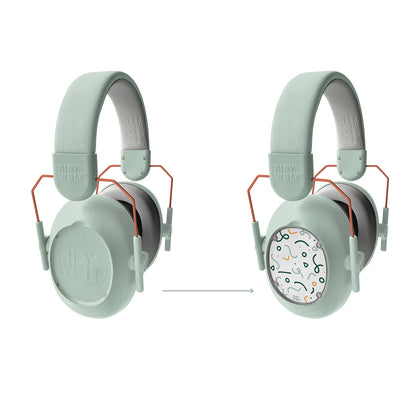 Kidynoise, Noise-Reducing Earmuffs for Children, Foldable - Green