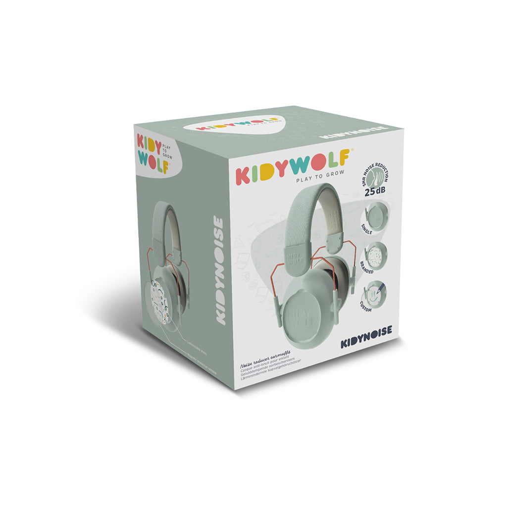 Kidynoise, Noise-Reducing Earmuffs for Children, Foldable - Green