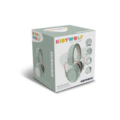 Kidynoise, Noise-Reducing Earmuffs for Children, Foldable - Green