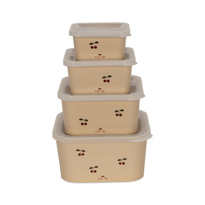 Konges Sløjd Food Containers, Set of 4 - Cherry
