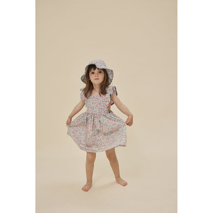 Konges Sløjd Verbena Sun Hat, Bibi Blue - Size 3 Months to 4 Years