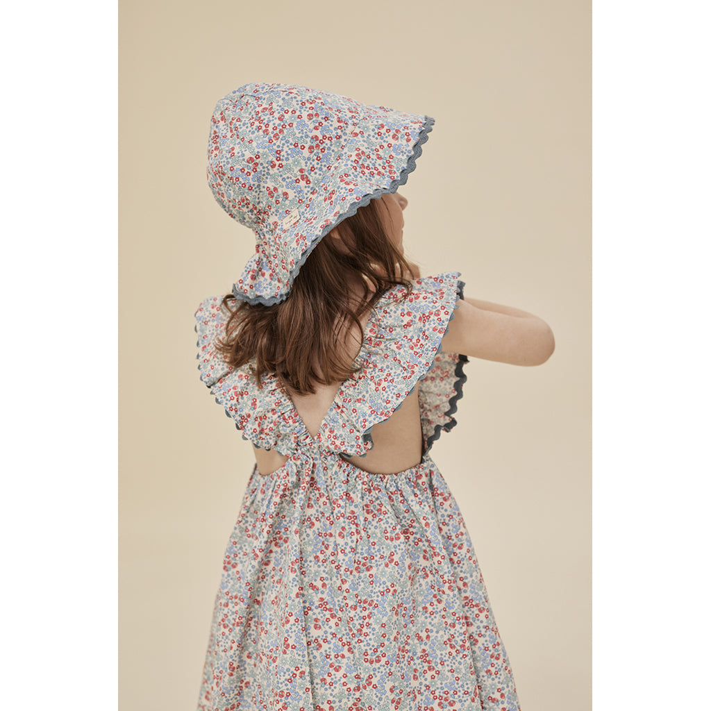 Konges Sløjd Verbena Sun Hat, Bibi Blue - Size 3 Months to 4 Years