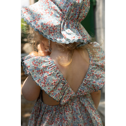 Konges Sløjd Verbena Sun Hat, Bibi Blue - Size 3 Months to 4 Years