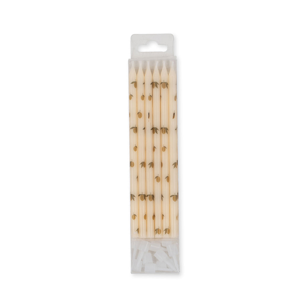 Konges Sløjd Birthday Candles, 12 pcs. – Lemon
