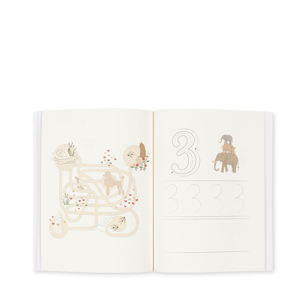 Konges Sløjd Activity Book with Markers, Off-White