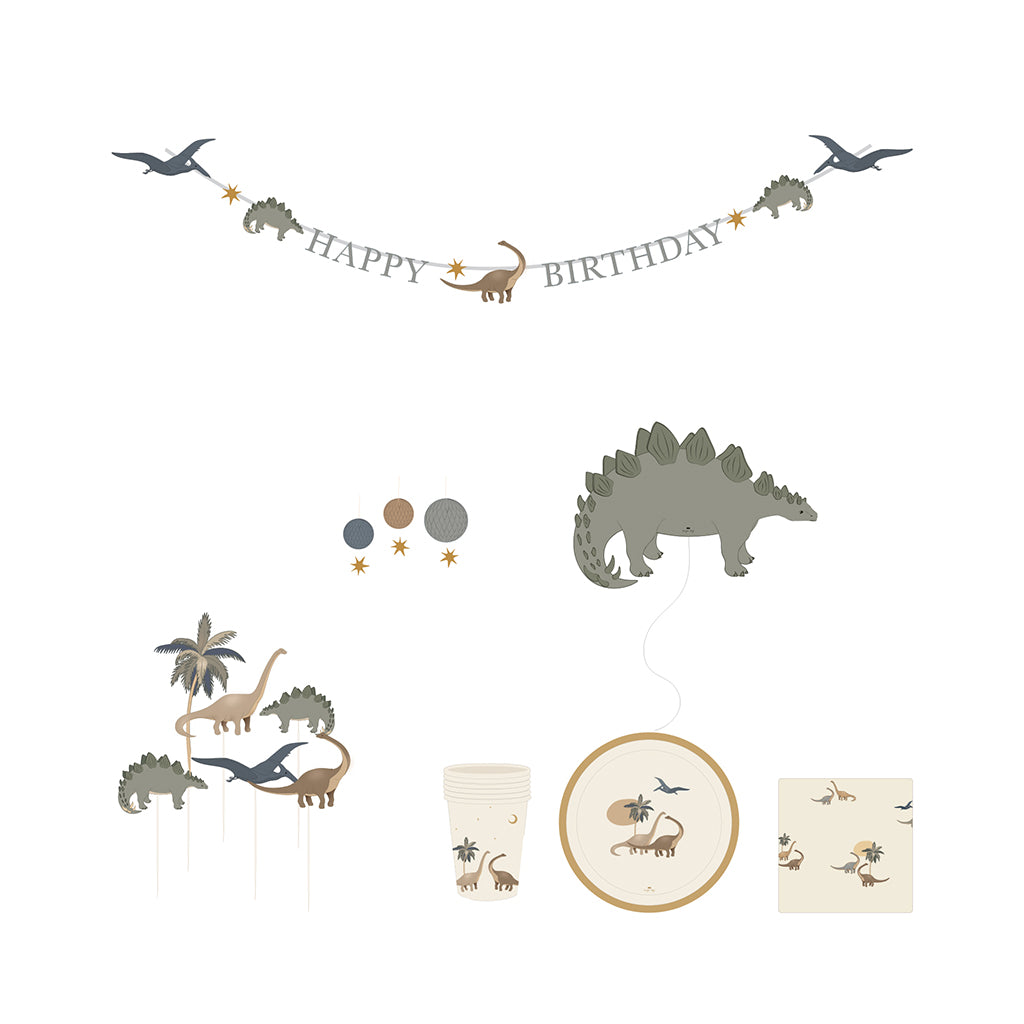 Konges Sløjd Party Set, Dino Kit – For 8 Guests