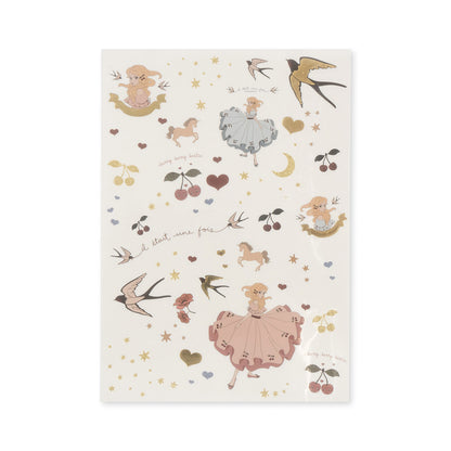 Konges Sløjd Temporary Tattoos, Girl Mix Pack