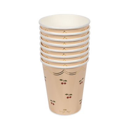 Konges Sløjd Paper Cups, Cherry – Pack of 8