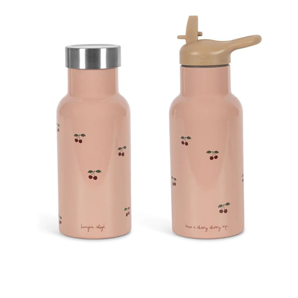 Konges Sløjd Thermos Bottle, Cherry Pink - 1 Bottle 2 Lids