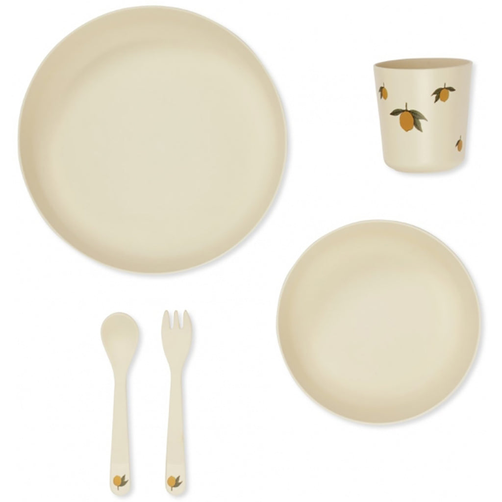 Konges Sløjd Dinner Set, 5 Pieces - Lemon