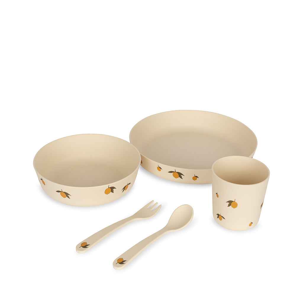 Konges Sløjd Dinner Set, 5 Pieces - Lemon