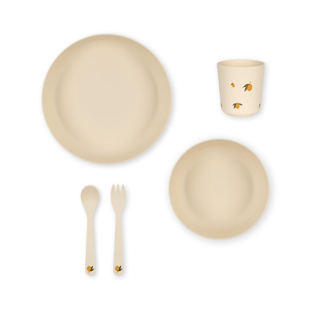 Konges Sløjd Dinner Set, 5 Pieces - Lemon