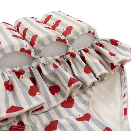 Konges Sløjd Swimsuit with Removable Floating Blocks, Amour Blue Stripe - Size 9 months to 4 years