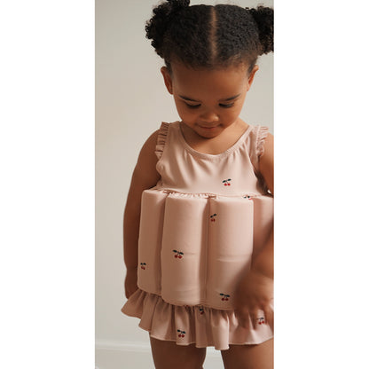 Konges Sløjd Swimsuit with Removable Floating Blocks, Cherry Blush – For Ages 9 Months to 4 Years