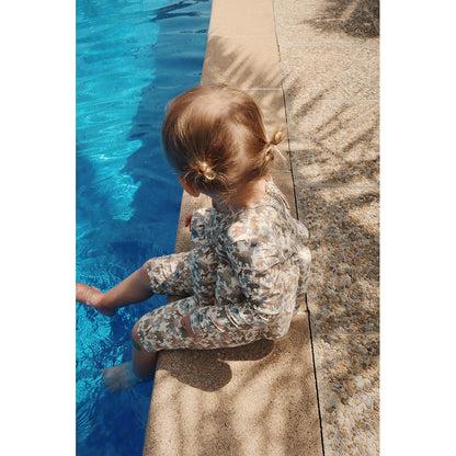 Konges Sløjd Full Swimsuit with Removable Float Blocks, Lemon – For Ages 9 Months to 4 Years