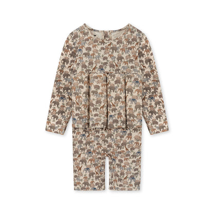 Konges Sløjd badedragt, helddragt m aftagelig flydeblokke, Safari - str. 9 mdr. - 4 år