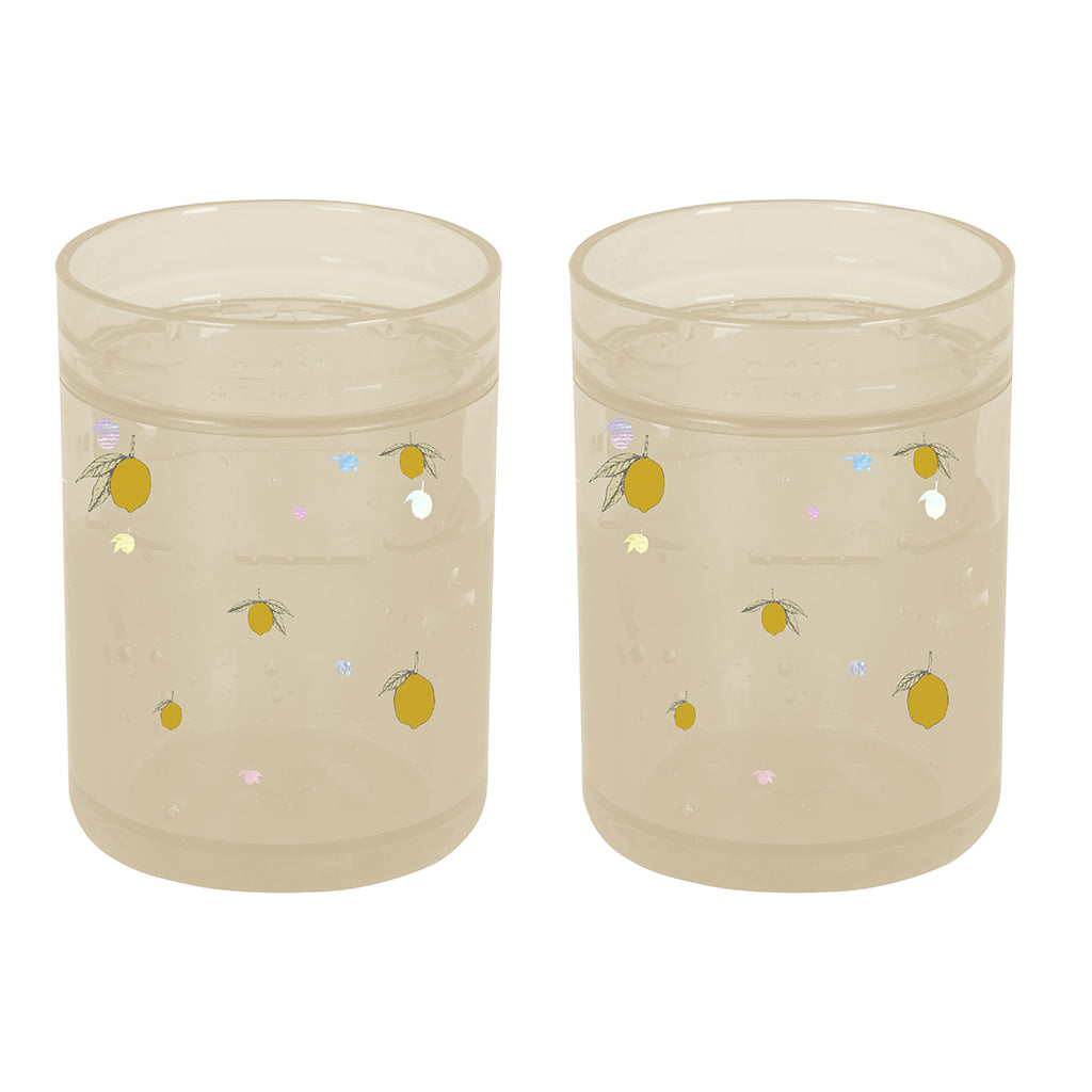 Konges Sløjd Glitter Cup, Set of 2 - Lemon