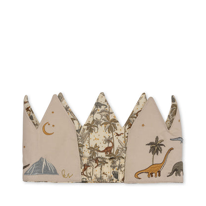 Konges Sløjd Birthday Crown, Fabric Crown with Felt Numbers, Dino - Ages 1-10