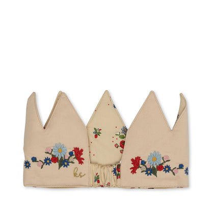 Konges Sløjd Birthday Crown, Fabric Crown with Felt Numbers, Flower - Ages 1-10