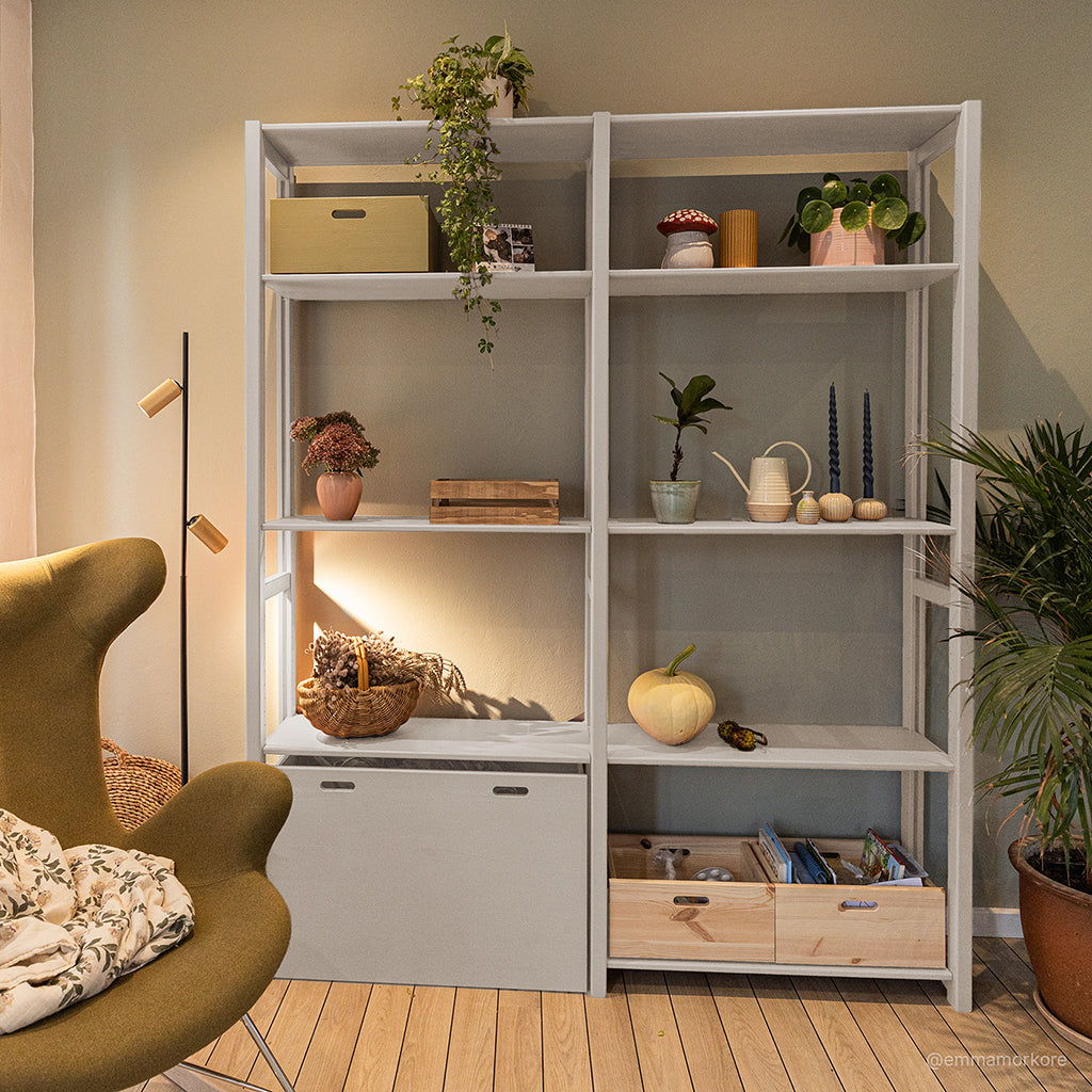 Aulum Eshøj Shelf with Storage, Multiple Sizes - Mushroom