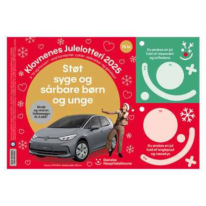 Gift Tags with Lottery, Set of 6 - Support Danske Hospitalsklovne