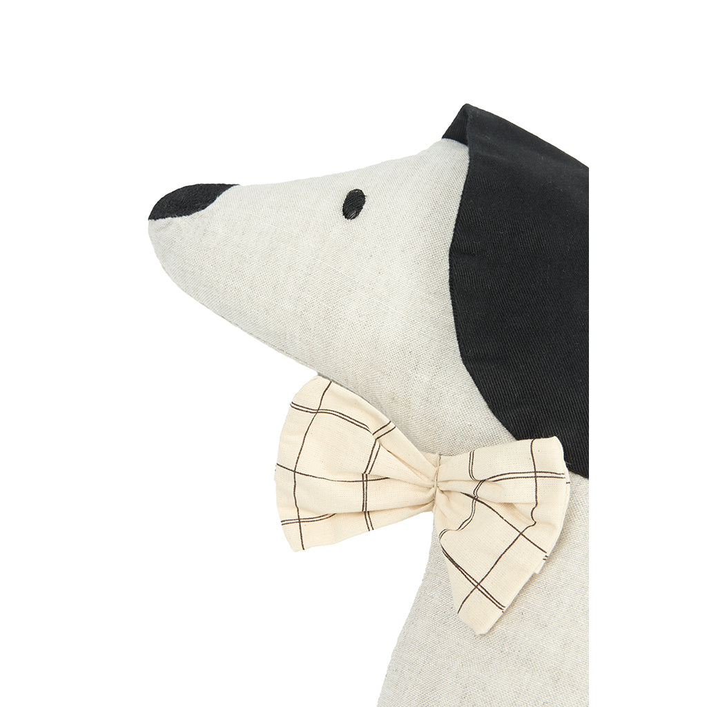 Nobodinoz Toby Dog Cushion, Washed Linen, Greige