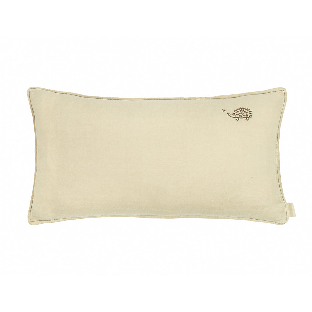 Nobodinoz Cushion, Washed French Linen, 50 x 30 cm - Green Tea
