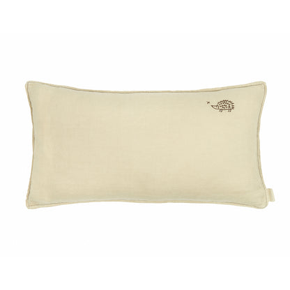 Nobodinoz Cushion, Washed French Linen, 50 x 30 cm - Green Tea
