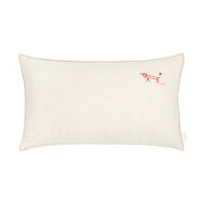 Nobodinoz Cushion, Washed French Linen, 50 x 30 cm - Greige