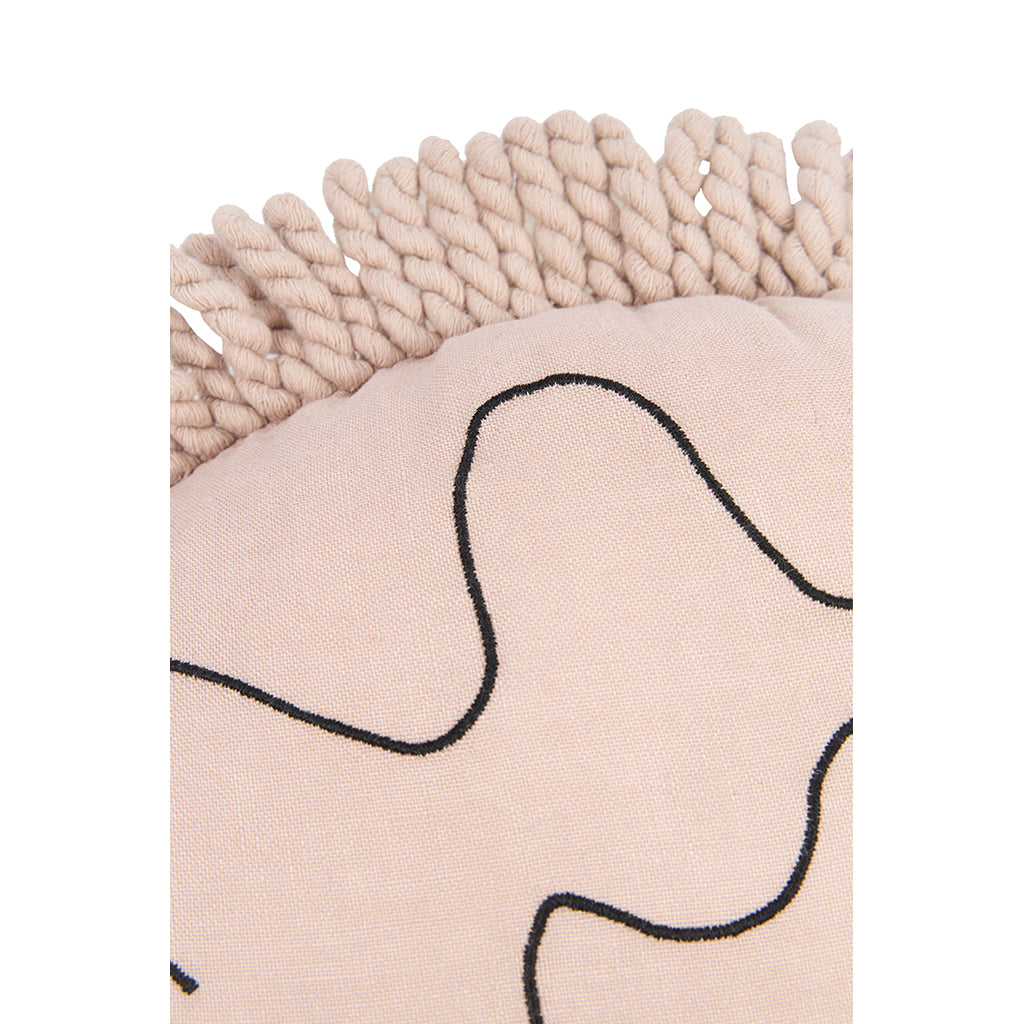 Nobodinoz Enzo Hedgehog Pillow, Washed Linen, Mauve Pink