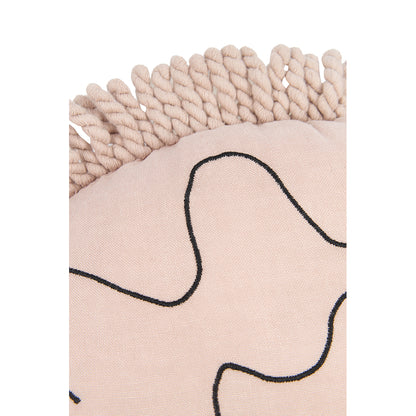 Nobodinoz Enzo Hedgehog Pillow, Washed Linen, Mauve Pink