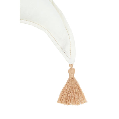 Nobodinoz Moon Cushion, Washed French Linen - Off White