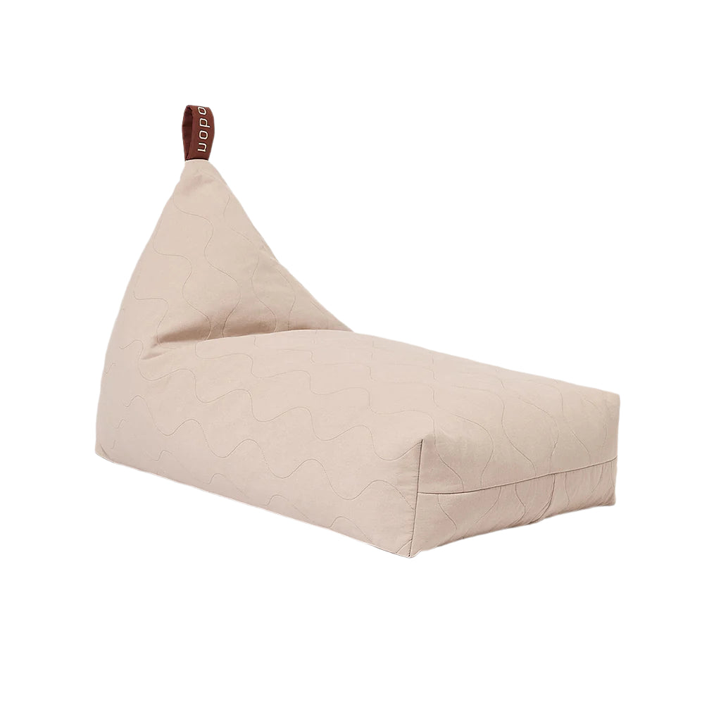 Nobodinoz Quilted Long Bean Bag Chair, L1NO - Mauve Pink