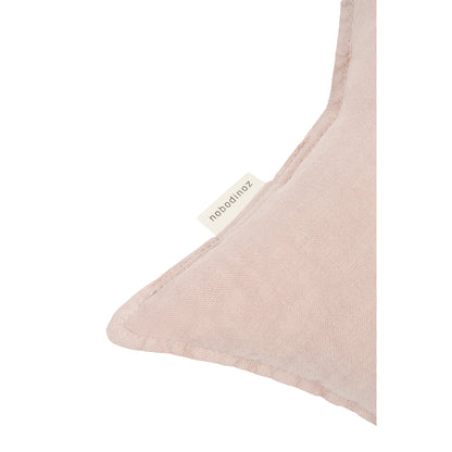 Nobodinoz Star Cushion, Washed French Linen - Mauve Pink