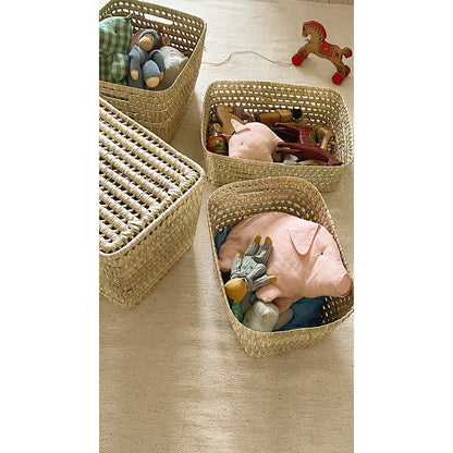 Lubilu Basket of Palm Leaves, L38 - 38 x 27 x 15 cm