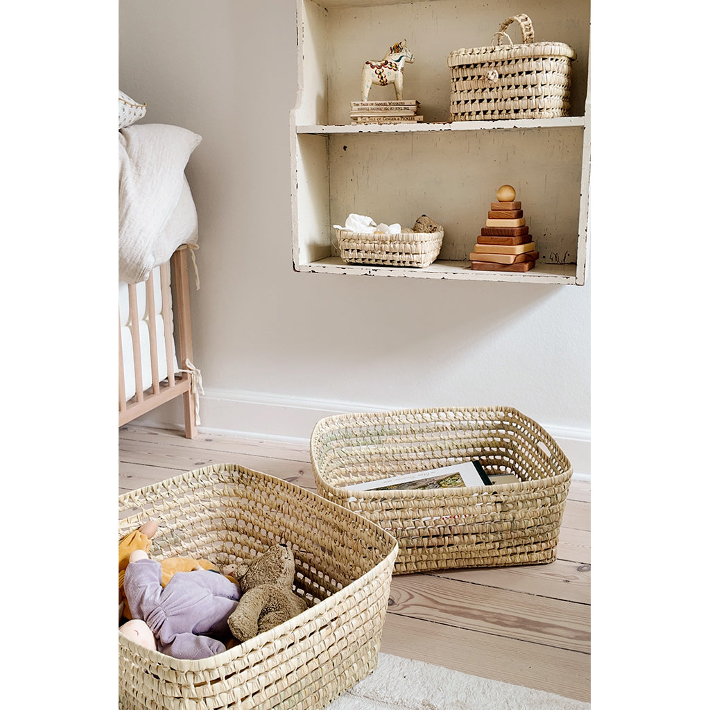 Lubilu Basket Made of Palm Leaves, L48 - 48 x 40 x 20 cm