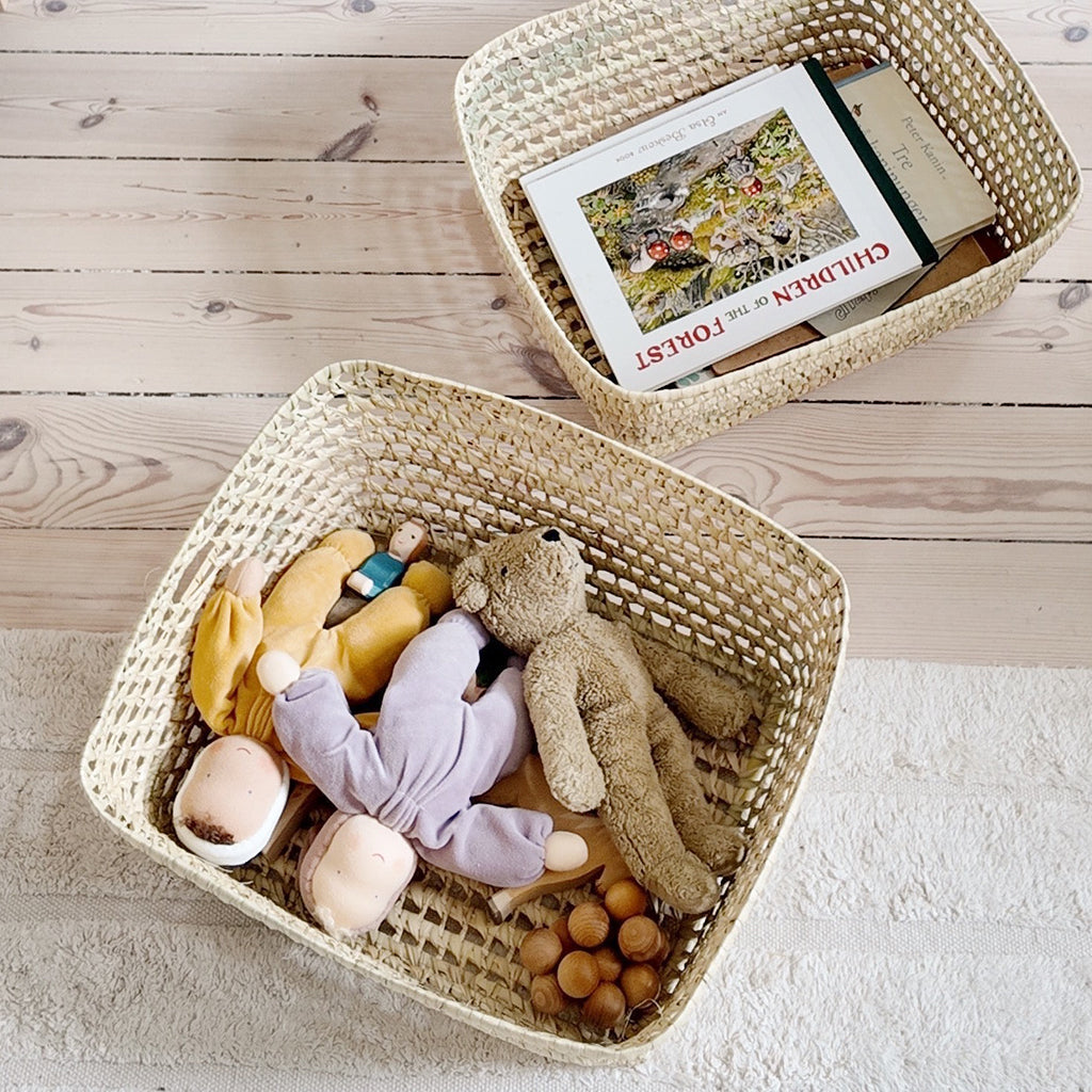 Lubilu Basket Made of Palm Leaves, L48 - 48 x 40 x 20 cm