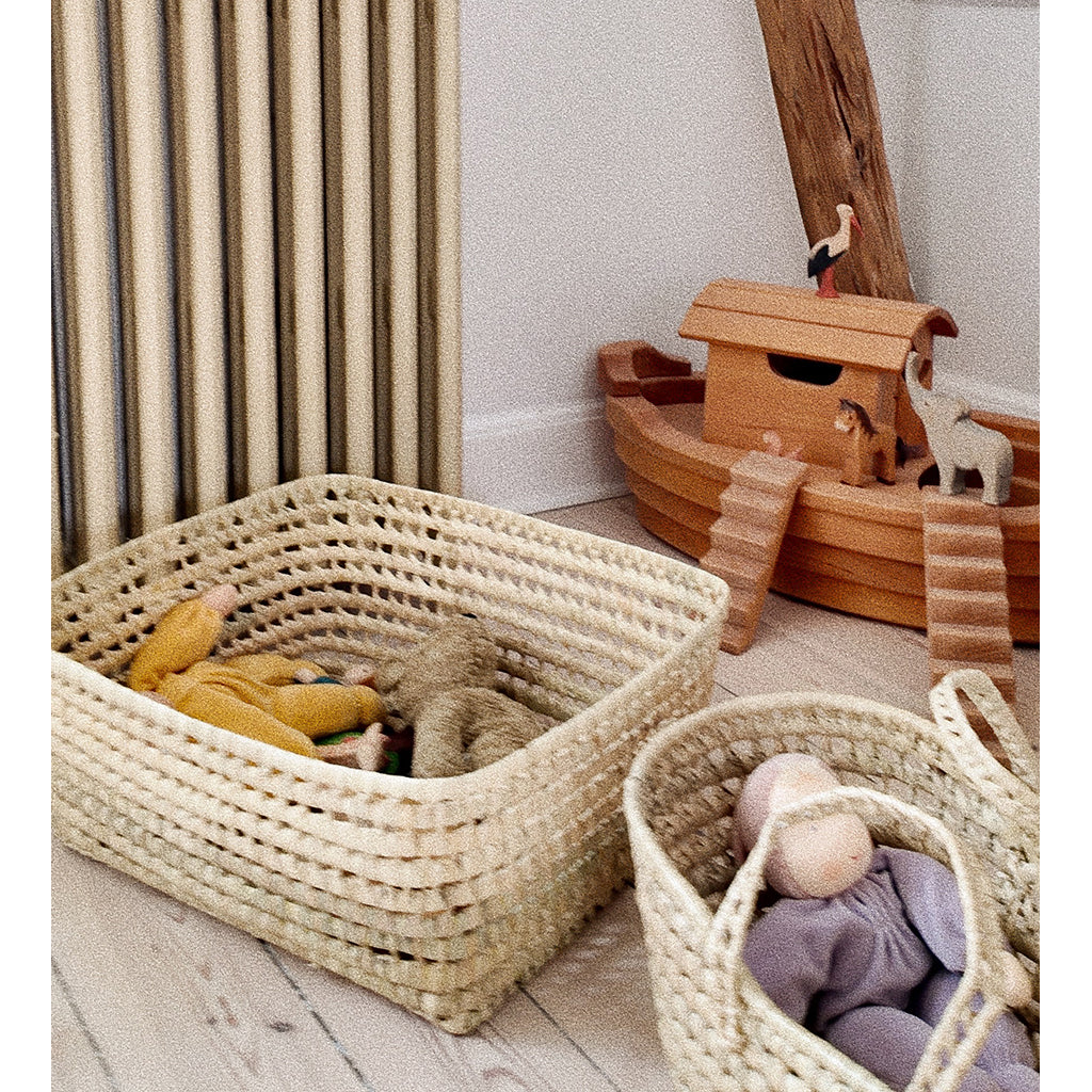 Lubilu Basket Made of Palm Leaves, L48 - 48 x 40 x 20 cm